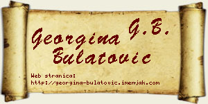 Georgina Bulatović vizit kartica